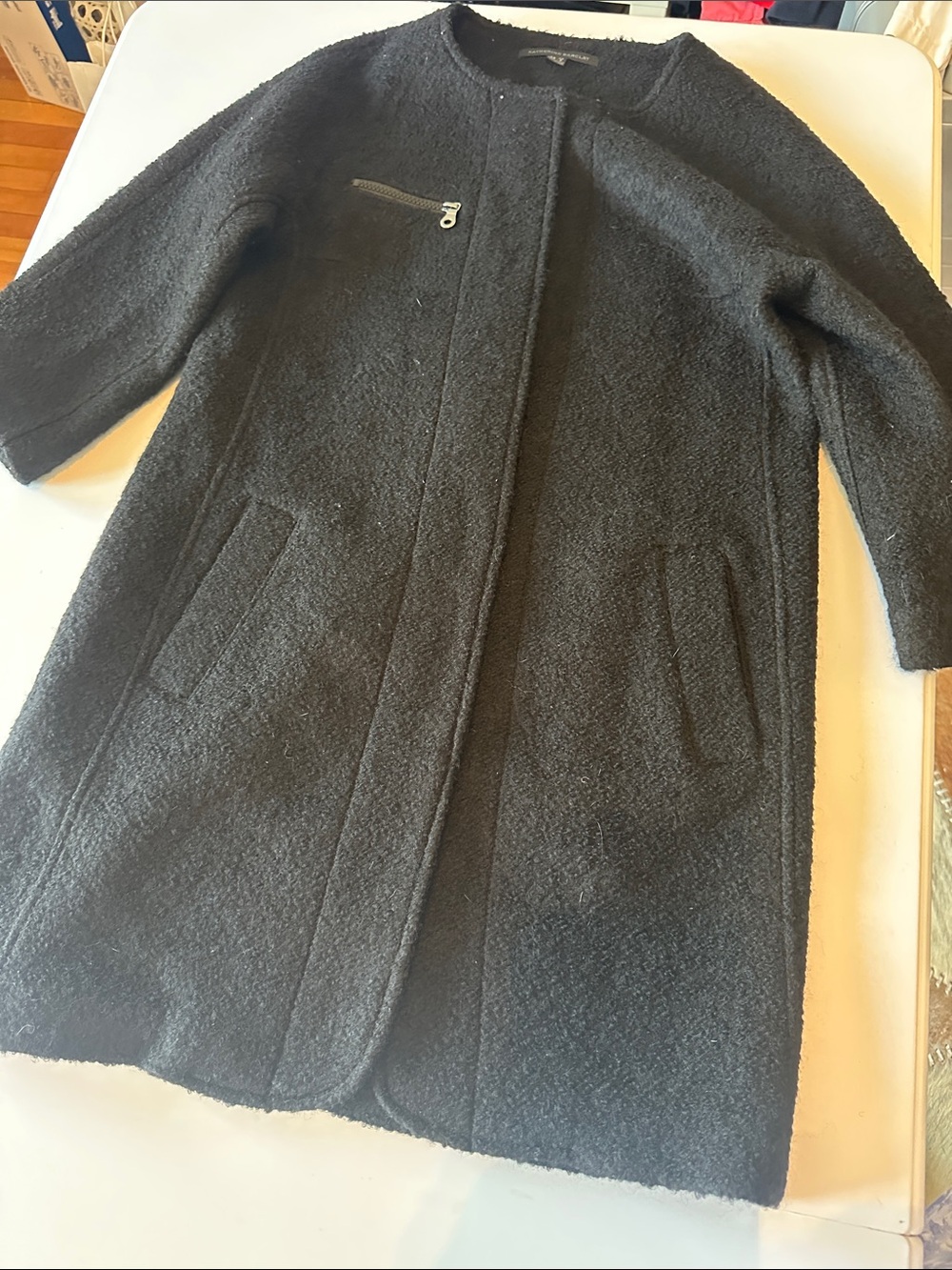 Women’s Black Bouclé Coat
